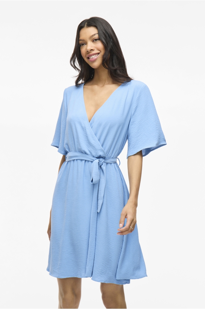 VIJOSA 2/4 WRAP DRESS 14101657 BLISSFUL BLUE